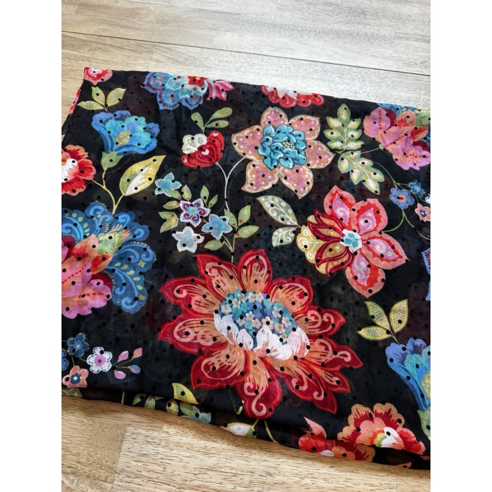 DESIGUAL Womens Shawl Scarf Large Bright Floral Boho Abstract Wrap 78x48